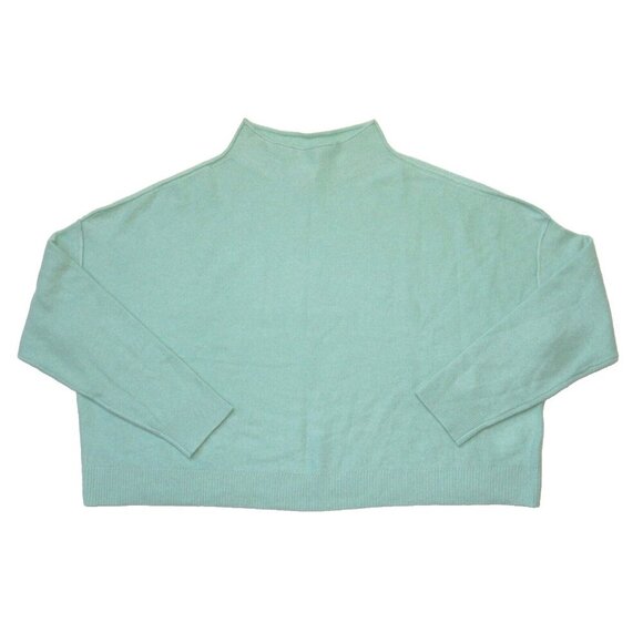 NWT Anthropologie Pilcro Alani in Mint Cashmere Cropped Mock-Neck Sweater S - Picture 4 of 8